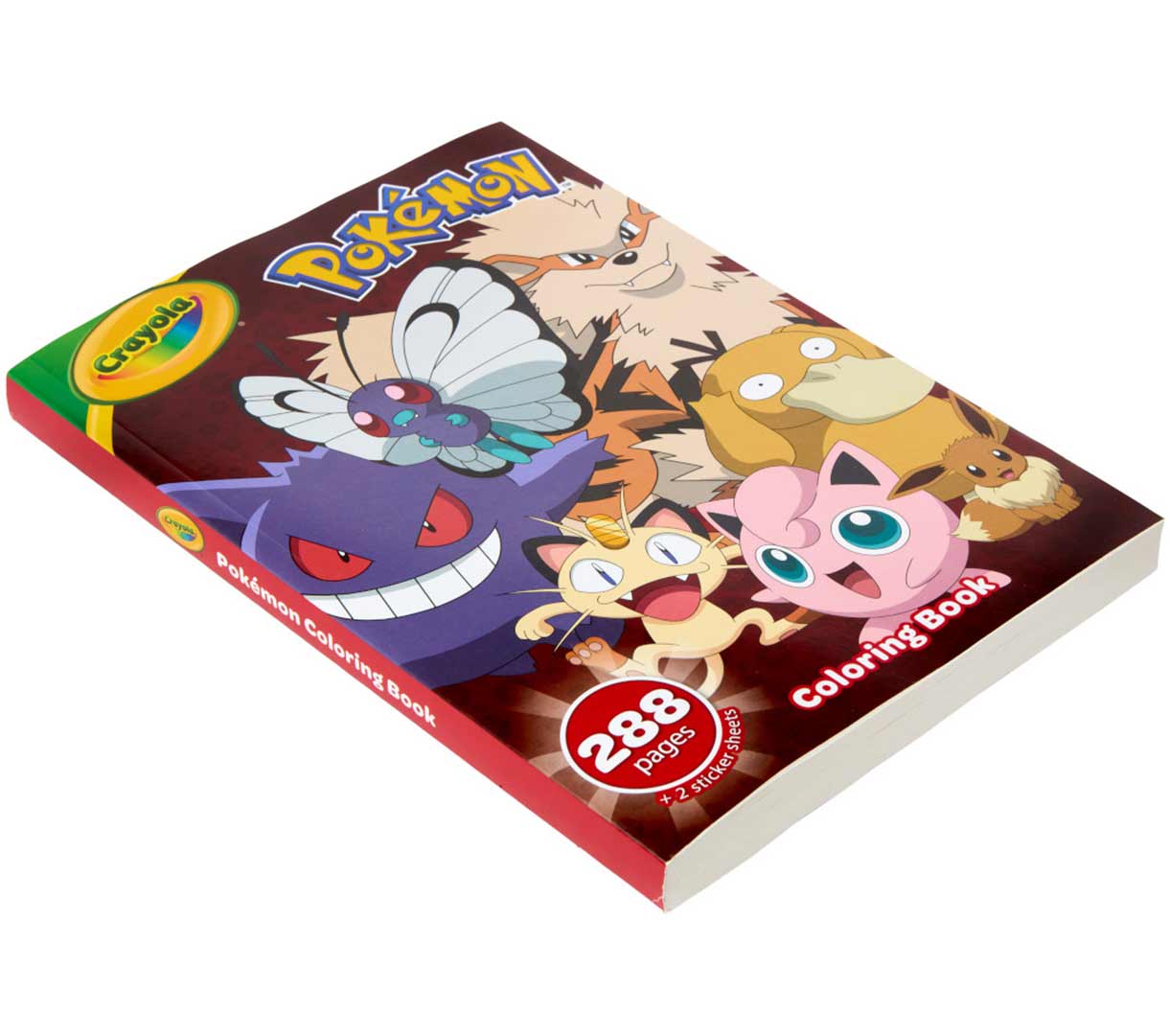 Pokemon coloring book. 288 pages. top view.