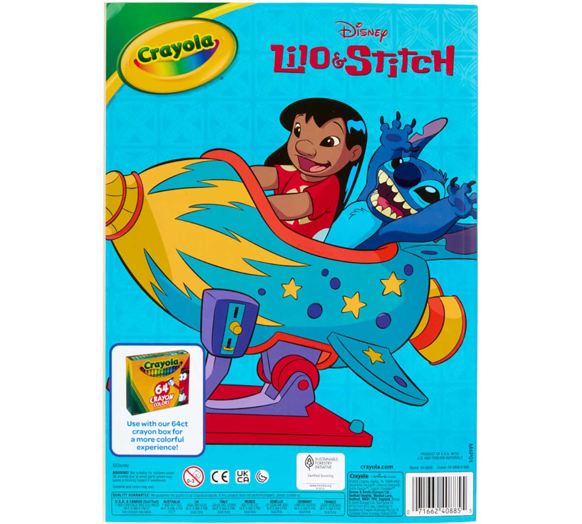 Lilo & Stitch coloring book 96 pages back view