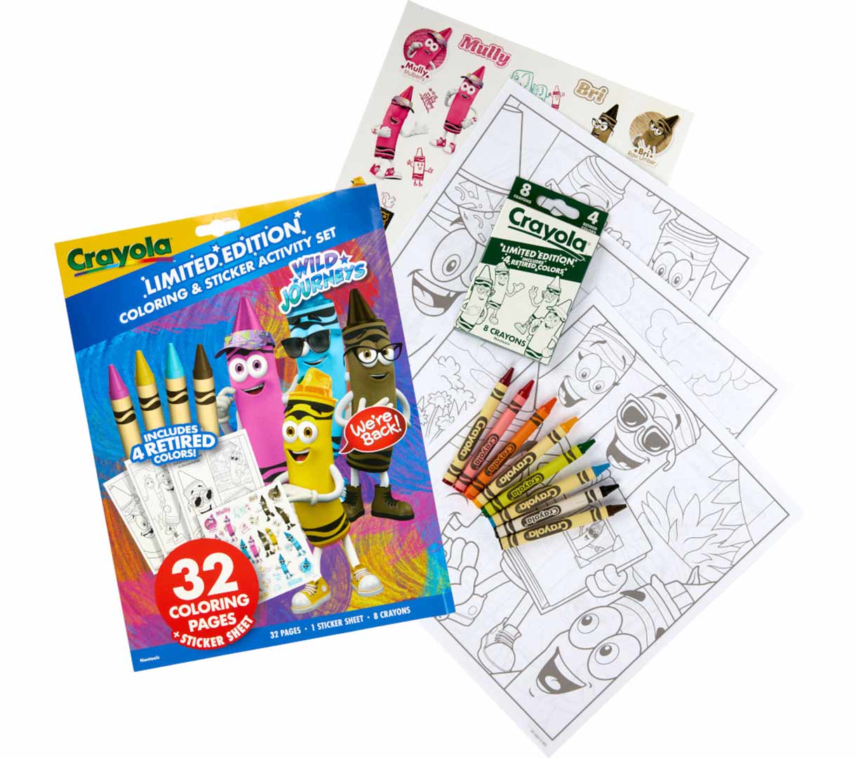 Limited Edition Color & Sticker Activity Set, Wild Journeys, packaging and contents.