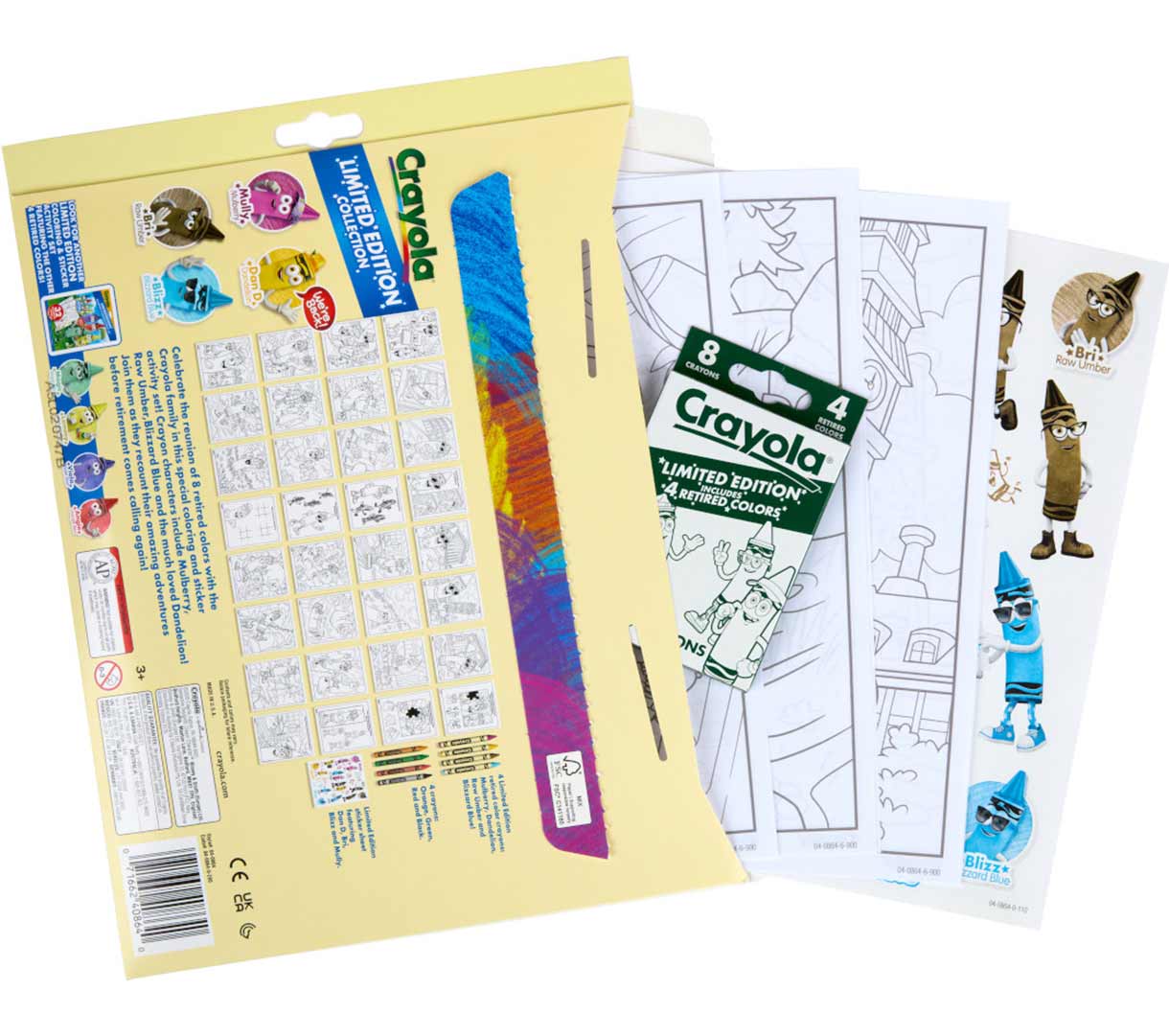 Limited Edition Color & Sticker Activity Set, Wild Journeys, back view with pages sticking out.