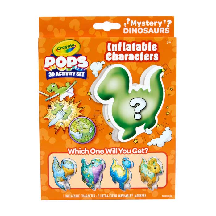 POPs 3D Activity Set, Dinosaurs front view.