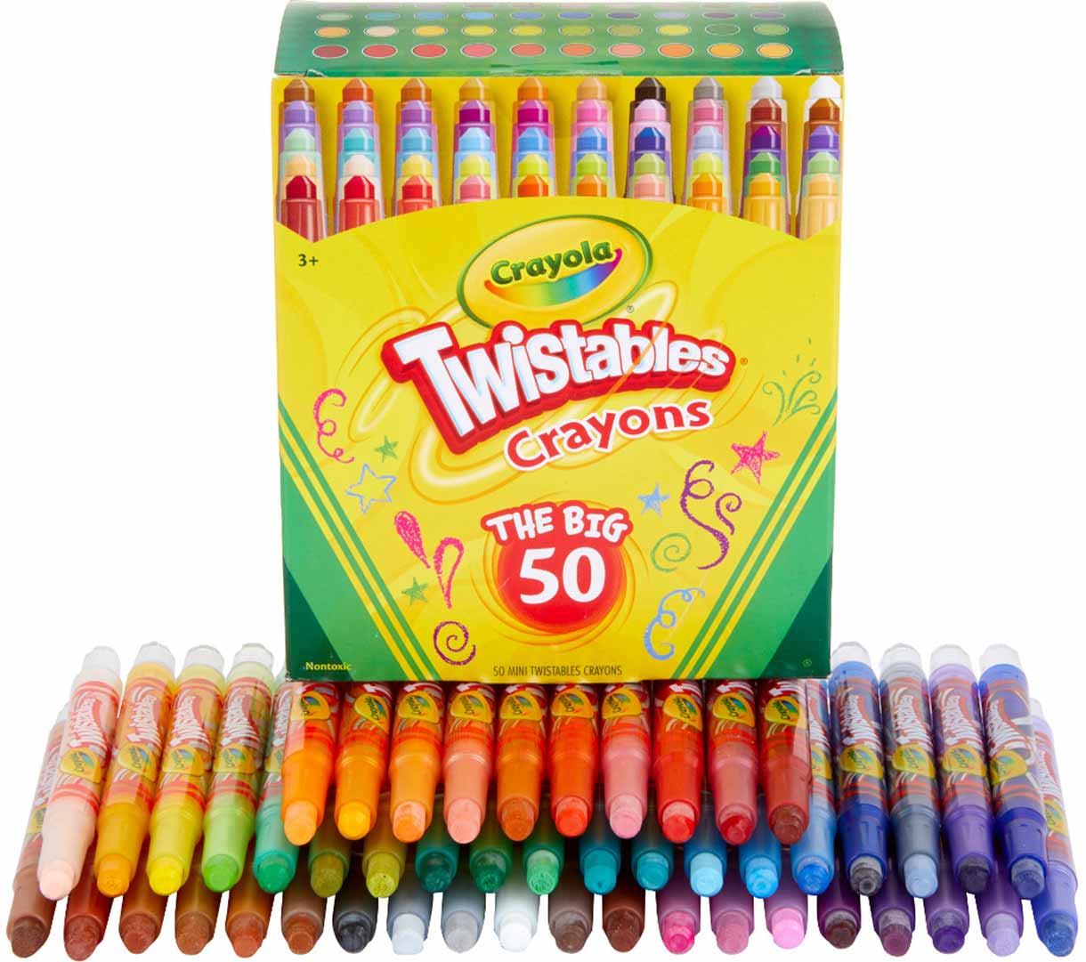 Mini Twistable Crayons  50 count packaging and contents