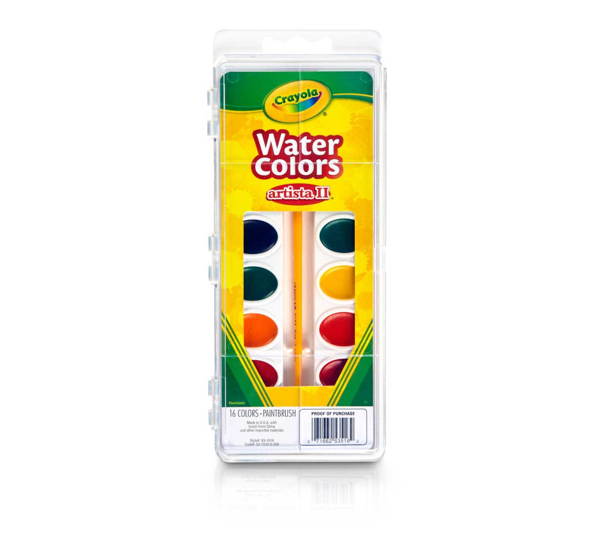 Artista II Watercolor Paints  16 count front view