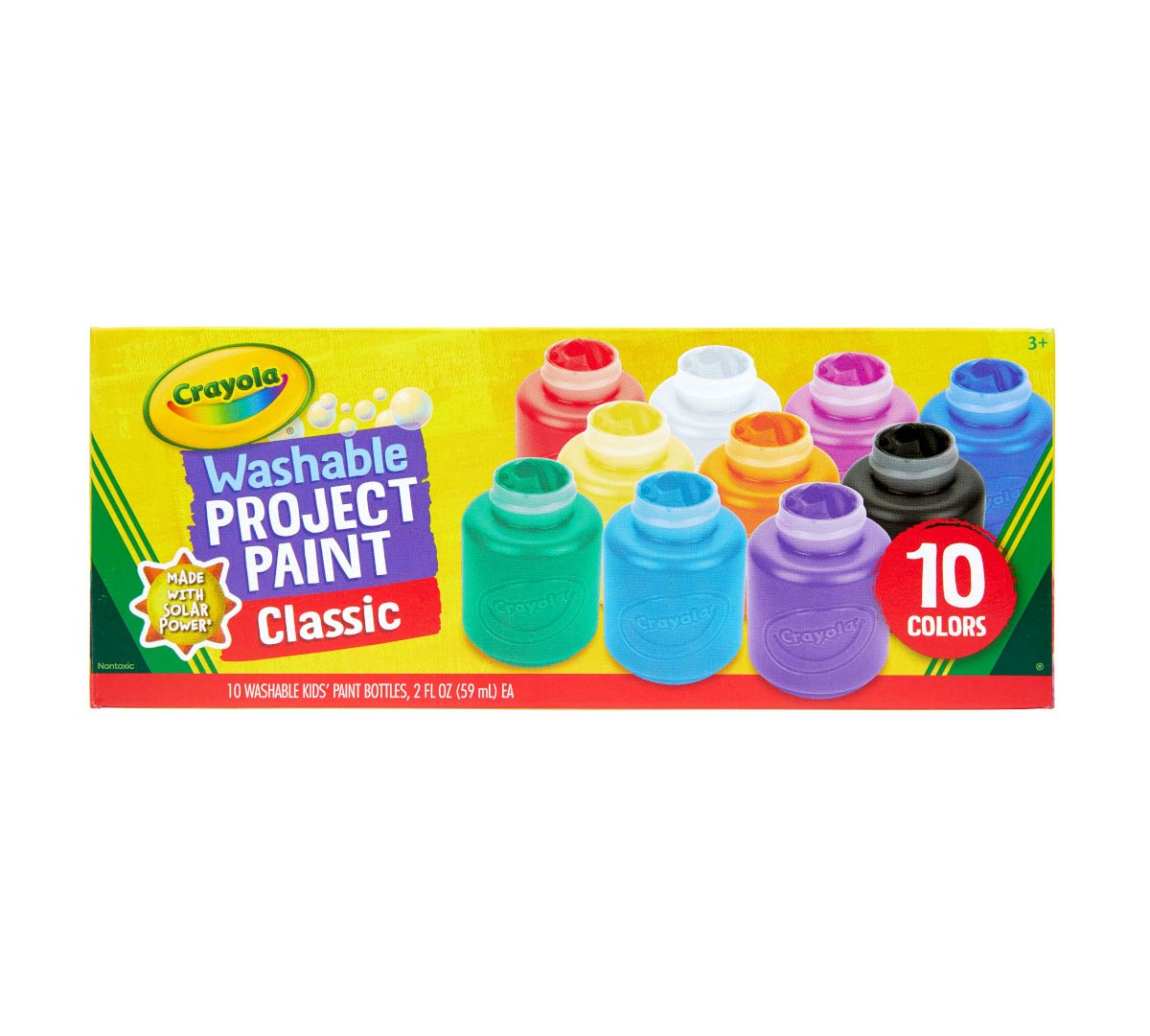 Washable Project Paint Classic Colors 10 count front view