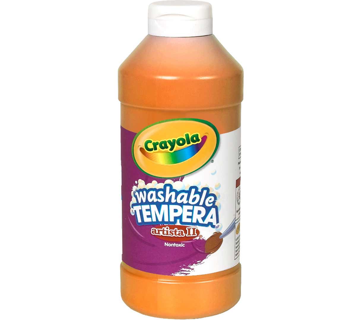 Artista II Washable Tempera Paint  16oz Orange front view