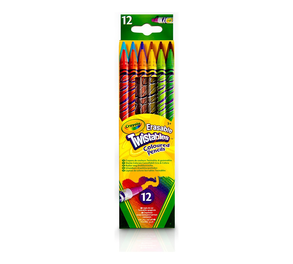 Erasable Twistables Colored Pencils  12 Count