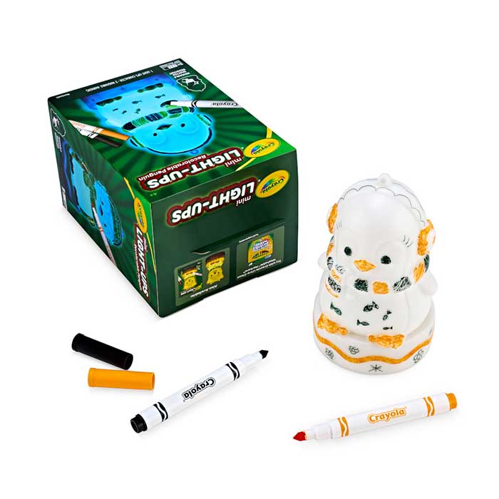 Mini Light-Ups, Penguin. packaging and contents