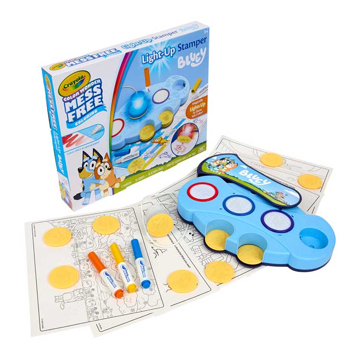 Color Wonder Mess Free Stamper Set, Bluey packaging and contents.