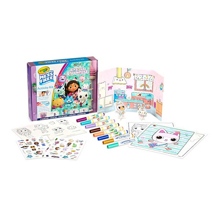 Color Wonder Mess Free Activity Kit  Gabby's Dollhouse. Contents and packaging.