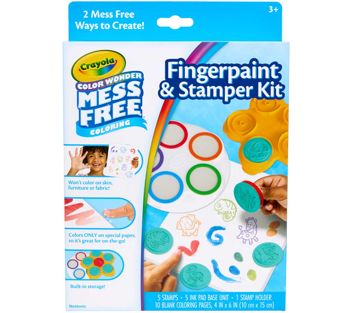color wonder mess free fingerpainting & stamper kit front view