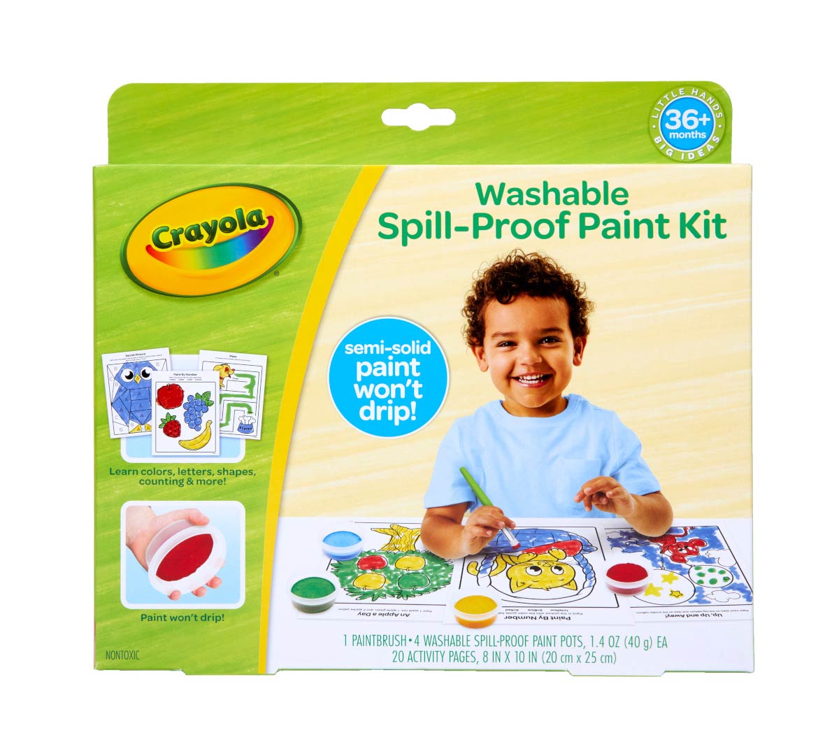 Washable Spill Proof Paint Kit front view