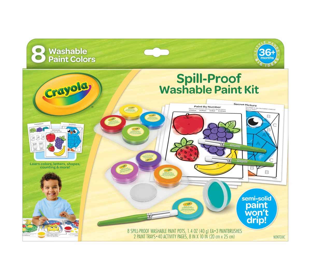 Spill Proof Paint Activity Kit front view