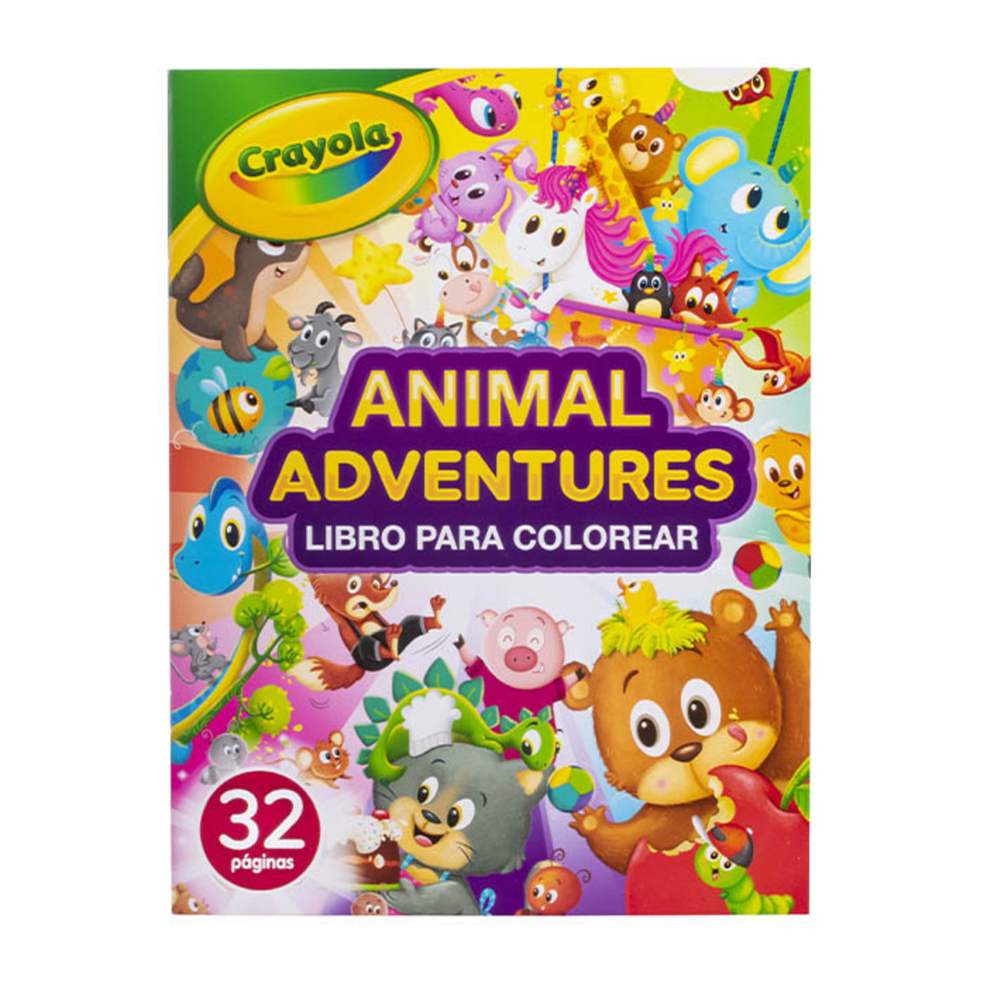 Libro para Colorear Animal Adventures 32 pg Front view
