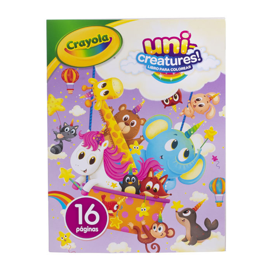 Libro para Colorear Unicreatures 16 pg Front view