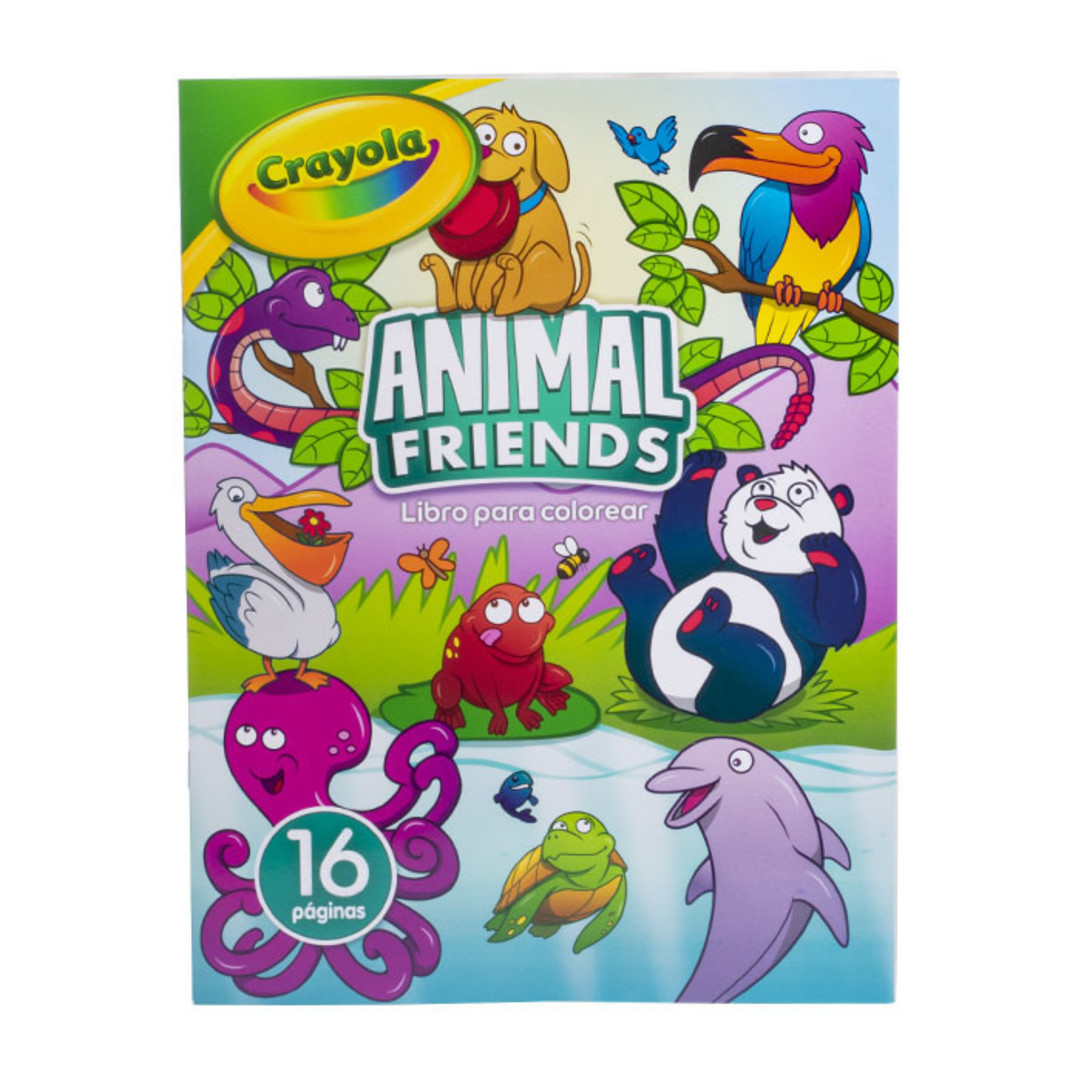 Libro para Colorear Animal Friends 16 pg Front view