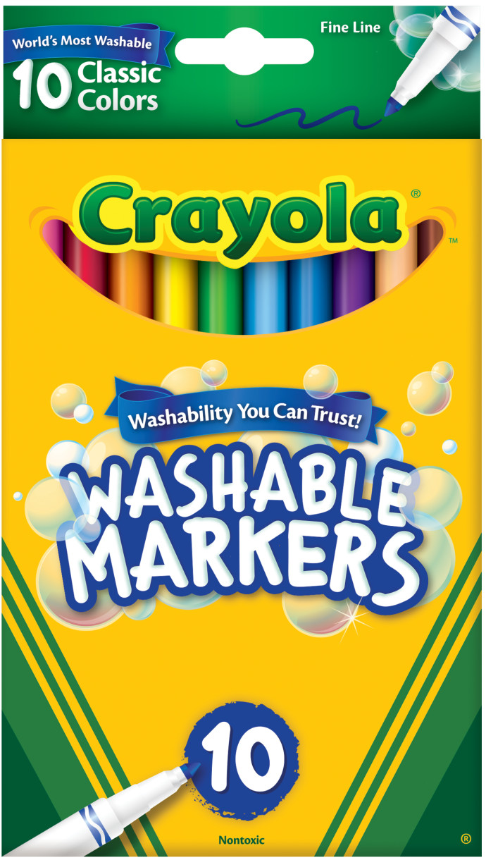 Washable Markers - 10 Fineline Front view