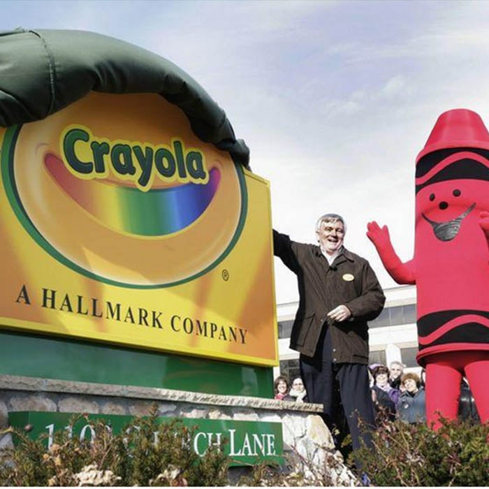 Revealing new Crayola sign.